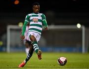 1 October 2021; Aidomo Emakhu of Shamrock Rovers during the SSE Airtricity League Premier Division match between Shamrock Rovers and Derry City at Tallaght Stadium in Dublin. Photo by Eóin Noonan/Sportsfile