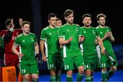 5 October 2021; Ireland players after the international friendly match between Ireland and Malaysia at Lisnagarvey Hockey Club in Hillsborough, Down. Photo by Ramsey Cardy/Sportsfile