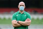 3 July 2021; Ireland forwards coach Paul O'Connell before the International Rugby Friendly match between Ireland and Japan at Aviva Stadium in Dublin. Photo by Brendan Moran/Sportsfile