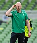 3 July 2021; Ireland forwards coach Paul O'Connell before the International Rugby Friendly match between Ireland and Japan at Aviva Stadium in Dublin. Photo by Brendan Moran/Sportsfile