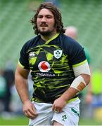 3 July 2021; Tom O'Toole of Ireland warms up before the International Rugby Friendly match between Ireland and Japan at Aviva Stadium in Dublin. Photo by Brendan Moran/Sportsfile