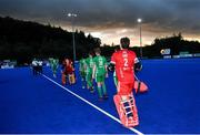 5 October 2021; Ireland goalkeeper Jamie Carr before an international friendly match between Ireland and Malaysia at Lisnagarvey Hockey Club in Hillsborough, Down. Photo by Ramsey Cardy/Sportsfile