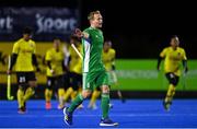 5 October 2021; Luke Madeley of Ireland during an international friendly match between Ireland and Malaysia at Lisnagarvey Hockey Club in Hillsborough, Down. Photo by Ramsey Cardy/Sportsfile