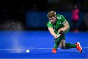 5 October 2021; Peter McKibbin of Ireland during an international friendly match between Ireland and Malaysia at Lisnagarvey Hockey Club in Hillsborough, Down. Photo by Ramsey Cardy/Sportsfile