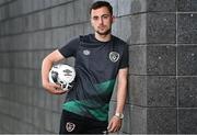 6 October 2021; Lee O'Connor stands for a portrait after a Republic of Ireland U21's press conference at the Carlton Hotel in Blanchardstown, Dublin. Photo by Sam Barnes/Sportsfile