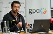 7 October 2021; GPA CEO Tom Parsons speaking during a GPA Media Conference at the Crowne Plaza Hotel in Santry, Dublin, to address the upcoming GAA inter-county football championship structure proposals. Photo by Brendan Moran/Sportsfile