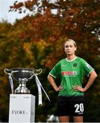 7 October 2021; Stephanie Roche of Peamount United in attendance at the EVOKE.ie FAI Women's Cup Semi-Finals media event at the FAI National Training Centre in Dublin. Photo by David Fitzgerald/Sportsfile