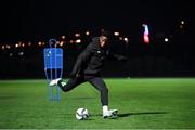 7 October 2021; Chiedozie Ogbene during a Republic of Ireland training session at the Baku Olympic Stadium Training Pitch in Baku, Azerbaijan. Photo by Stephen McCarthy/Sportsfile