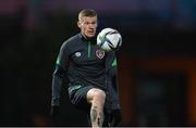 7 October 2021; James McClean during a Republic of Ireland training session at the Baku Olympic Stadium Training Pitch in Baku, Azerbaijan. Photo by Stephen McCarthy/Sportsfile