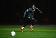 7 October 2021; Callum Robinson during a Republic of Ireland training session at the Baku Olympic Stadium Training Pitch in Baku, Azerbaijan. Photo by Stephen McCarthy/Sportsfile