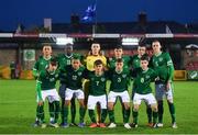 7 October 2021; The Republic of Ireland team before the UEFA U17 Championship Qualifier match between Republic of Ireland and Andorra at Turner's Cross in Cork. Photo by Eóin Noonan/Sportsfile