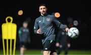 7 October 2021; Enda Stevens during a Republic of Ireland training session at the Baku Olympic Stadium Training Pitch in Baku, Azerbaijan. Photo by Stephen McCarthy/Sportsfile