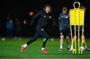 7 October 2021; Jeff Hendrick during a Republic of Ireland training session at the Baku Olympic Stadium Training Pitch in Baku, Azerbaijan. Photo by Stephen McCarthy/Sportsfile