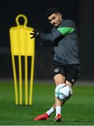 7 October 2021; John Egan during a Republic of Ireland training session at the Baku Olympic Stadium Training Pitch in Baku, Azerbaijan. Photo by Stephen McCarthy/Sportsfile