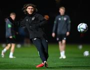 7 October 2021; Jeff Hendrick during a Republic of Ireland training session at the Baku Olympic Stadium Training Pitch in Baku, Azerbaijan. Photo by Stephen McCarthy/Sportsfile