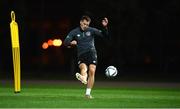 7 October 2021; James Collins during a Republic of Ireland training session at the Baku Olympic Stadium Training Pitch in Baku, Azerbaijan. Photo by Stephen McCarthy/Sportsfile