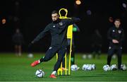 7 October 2021; Shane Duffy during a Republic of Ireland training session at the Baku Olympic Stadium Training Pitch in Baku, Azerbaijan. Photo by Stephen McCarthy/Sportsfile