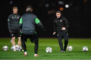 7 October 2021; Coach Anthony Barry during a Republic of Ireland training session at the Baku Olympic Stadium Training Pitch in Baku, Azerbaijan. Photo by Stephen McCarthy/Sportsfile