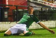 7 October 2021; Rocco Vata of Republic of Ireland celebrates after scoring his side's fifth goal during the UEFA U17 Championship Qualifier match between Republic of Ireland and Andorra at Turner's Cross in Cork. Photo by Eóin Noonan/Sportsfile