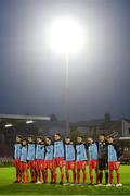 7 October 2021; Andorra players before the UEFA U17 Championship Qualifier match between Republic of Ireland and Andorra at Turner's Cross in Cork. Photo by Eóin Noonan/Sportsfile