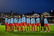 7 October 2021; Andorra players before the UEFA U17 Championship Qualifier match between Republic of Ireland and Andorra at Turner's Cross in Cork. Photo by Eóin Noonan/Sportsfile