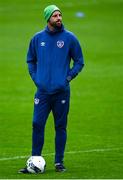 7 October 2021; Republic of Ireland coach David Meyler before the UEFA U17 Championship Qualifier match between Republic of Ireland and Andorra at Turner's Cross in Cork. Photo by Eóin Noonan/Sportsfile