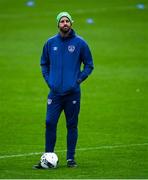 7 October 2021; Republic of Ireland coach David Meyler before the UEFA U17 Championship Qualifier match between Republic of Ireland and Andorra at Turner's Cross in Cork. Photo by Eóin Noonan/Sportsfile