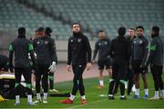 8 October 2021; Shane Duffy during a Republic of Ireland training session at the Olympic Stadium in Baku, Azerbaijan. Photo by Stephen McCarthy/Sportsfile