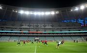 8 October 2021; John Egan, white top, and team-mates during a Republic of Ireland training session at the Olympic Stadium in Baku, Azerbaijan. Photo by Stephen McCarthy/Sportsfile