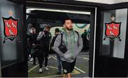 8 October 2021; Richie Towell of Shamrock Rovers arrives before the SSE Airtricity League Premier Division match between Dundalk and Shamrock Rovers at Oriel Park in Dundalk, Louth. Photo by Seb Daly/Sportsfile