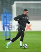 8 October 2021; Matt Doherty during a Republic of Ireland training session at the Olympic Stadium in Baku, Azerbaijan. Photo by Stephen McCarthy/Sportsfile