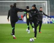 8 October 2021; Adam Idah during a Republic of Ireland training session at the Olympic Stadium in Baku, Azerbaijan. Photo by Stephen McCarthy/Sportsfile