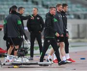 8 October 2021; Manager Stephen Kenny during a Republic of Ireland training session at the Olympic Stadium in Baku, Azerbaijan. Photo by Stephen McCarthy/Sportsfile