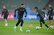 8 October 2021; Matt Doherty during a Republic of Ireland training session at the Olympic Stadium in Baku, Azerbaijan. Photo by Stephen McCarthy/Sportsfile