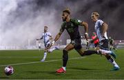 8 October 2021; Barry Cotter of Shamrock Rovers in action against Greg Sloggett of Dundalk during the SSE Airtricity League Premier Division match between Dundalk and Shamrock Rovers at Oriel Park in Dundalk, Louth. Photo by Ben McShane/Sportsfile