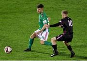 8 October 2021; Aaron Bolger of Cork City in action against Jack Doherty of Wexford during the SSE Airtricity League First Division match between Cork City and Wexford at Turners Cross in Cork. Photo by Michael P Ryan/Sportsfile
