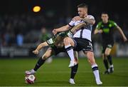 8 October 2021; Sean Hoare of Shamrock Rovers in action against Sean Murray of Dundalk during the SSE Airtricity League Premier Division match between Dundalk and Shamrock Rovers at Oriel Park in Dundalk, Louth. Photo by Seb Daly/Sportsfile