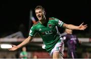 8 October 2021; Cian Bargary of Cork City celebrates after scoring his side's third goal during the SSE Airtricity League First Division match between Cork City and Wexford at Turners Cross in Cork. Photo by Michael P Ryan/Sportsfile