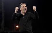 8 October 2021; Dundalk head coach Vinny Perth celebrates after his side's victory over Shamrock Rovers in their SSE Airtricity League Premier Division match at Oriel Park in Dundalk, Louth. Photo by Seb Daly/Sportsfile