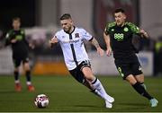 8 October 2021; Sean Murray of Dundalk in action against Aaron Greene of Shamrock Rovers during the SSE Airtricity League Premier Division match between Dundalk and Shamrock Rovers at Oriel Park in Dundalk, Louth. Photo by Seb Daly/Sportsfile