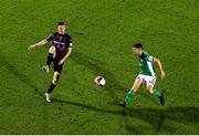 8 October 2021; Jack Moylan of Wexford in action against Aaron Bolger of Cork City during the SSE Airtricity League First Division match between Cork City and Wexford at Turners Cross in Cork. Photo by Michael P Ryan/Sportsfile