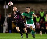 8 October 2021; Jack Doherty of Wexford in action against Aaron Bolger of Cork City during the SSE Airtricity League First Division match between Cork City and Wexford at Turners Cross in Cork. Photo by Michael P Ryan/Sportsfile