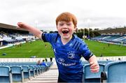9 October 2021; Leinster supporter Rhys Hixson, aged 6, from Rathfarnham in Dublin, before the United Rugby Championship match between Leinster and Zebre at RDS Arena in Dublin. Photo by Sam Barnes/Sportsfile