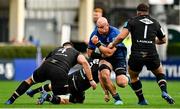 9 October 2021; Rhys Ruddock of Leinster in action against, from left, Cristian Stoian, Oliviero Fabiani and Andrea Lovotti of Zebre during the United Rugby Championship match between Leinster and Zebre at RDS Arena in Dublin. Photo by Sam Barnes/Sportsfile