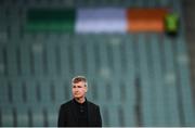 9 October 2021; Republic of Ireland manager Stephen Kenny before the FIFA World Cup 2022 qualifying group A match between Azerbaijan and Republic of Ireland at the Olympic Stadium in Baku, Azerbaijan. Photo by Stephen McCarthy/Sportsfile