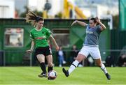 9 October 2021; Lauryn O’Callaghan of Peamount United in action against  Orlaith Conlon of Wexford Youths during EVOKE.ie FAI Women's Cup Semi-Final match between Peamount United and Wexford Youths at PRL Park in Greenogue, Dublin. Photo by Matt Browne/Sportsfile