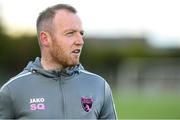 9 October 2021; Wexford Youths manager Stephen Quinn during EVOKE.ie FAI Women's Cup Semi-Final match between Peamount United and Wexford Youths at PRL Park in Greenogue, Dublin. Photo by Matt Browne/Sportsfile