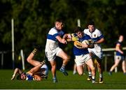 9 October 2021; Shane Boland of Castleknock in action against Craig Wilson of St Vincent's during the Go Ahead Dublin County Senior Club Football Championship Group 2 match between Castleknock and St Vincent's at Naul in Dublin. Photo by David Fitzgerald/Sportsfile