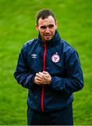 9 October 2021; Strength and Conditioning coach Dave O'Connor during the EVOKE.ie FAI Women's Cup Semi-Final match between Shelbourne and Galway WFC at Tolka Park in Dublin. Photo by Eóin Noonan/Sportsfile
