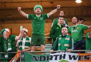 9 October 2021; Republic of Ireland supporters celebrate their side's victory in the FIFA World Cup 2022 qualifying group A match between Azerbaijan and Republic of Ireland at the Olympic Stadium in Baku, Azerbaijan. Photo by Stephen McCarthy/Sportsfile